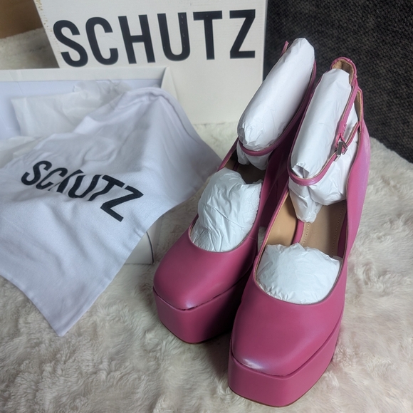 NIB Shutz Darlene Ankle Strap Pump in Pink Size 10 - Picture 7 of 12